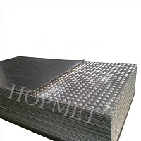 Лист алюминиевый 3х1500х6000, рифление квинтет, марка АМГ2Н2Р в Якутске цена